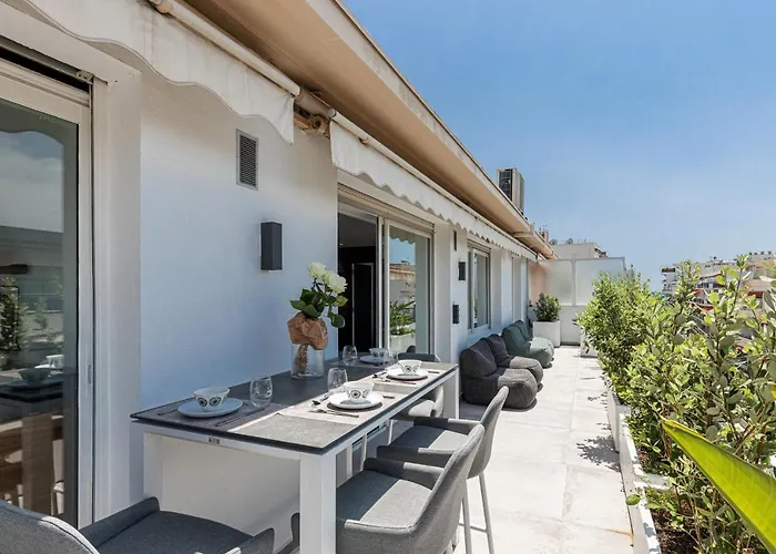 Luxurious Penthouse Rooftop Martinez Croisette شقة *