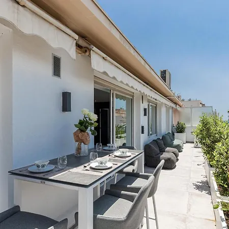 Luxurious Penthouse Rooftop Martinez Croisette Lägenhet *